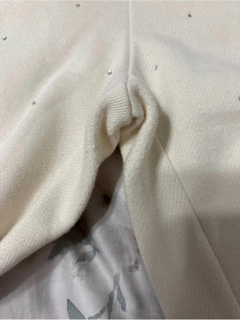 PINK Victoria's Secret Cream Rhinestone Sweatpants - Picture 4 of 4